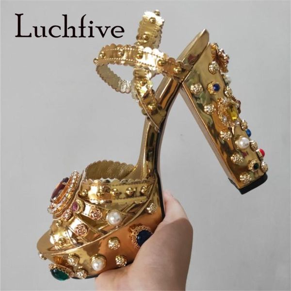 chunky high heel sandals women summer pearl crystal luxury rhinestone platform buckle party sandalia wedding shoes, Black
chunky high heel sandals women summer pearl crystal luxury rhinestone platform buckle party sandalia wedding shoes, Black