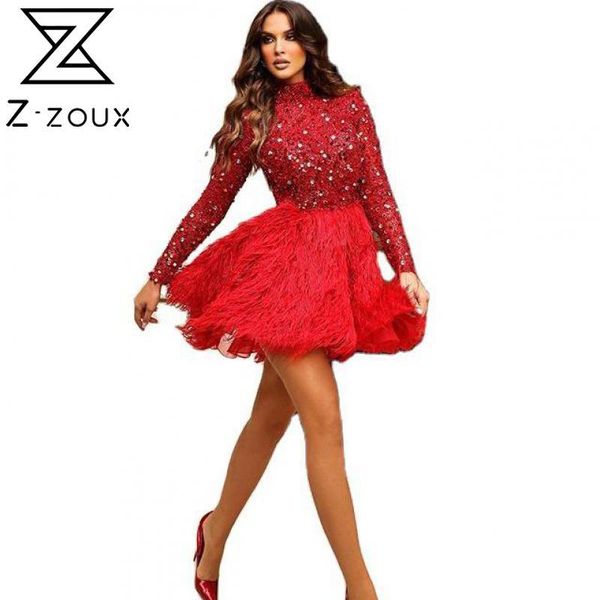 casual dresses z-zoux women dress feather spliced sequined stitching party long sleeve high waist temperament ball gown 2021, Black;gray
casual dresses z-zoux women dress feather spliced sequined stitching party long sleeve high waist temperament ball gown 2021, Black;gray