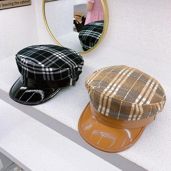 stingy brim hats 202107-yy autumn scotland lattice plaid lacquer leather fashion leisure lady octagonal hat men women visors cap, Blue;gray
stingy brim hats 202107-yy autumn scotland lattice plaid lacquer leather fashion leisure lady octagonal hat men women visors cap, Blue;gray