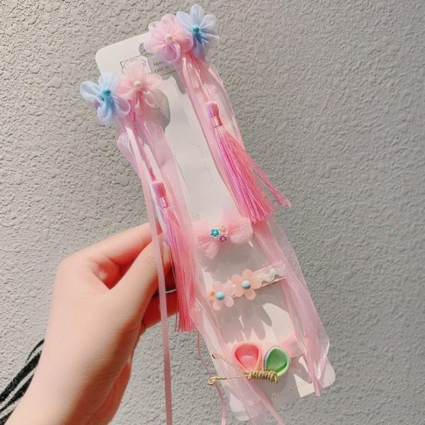 hair accessories 5pcs/set hanfu pink yarn bow hairpins girls cute headband clip children sweet barrettes kids fashion, Slivery;white
hair accessories 5pcs/set hanfu pink yarn bow hairpins girls cute headband clip children sweet barrettes kids fashion, Slivery;white