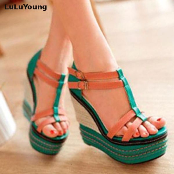 sandals fivelas cor combinando t cinta sapatos palha cunha plataforma sandálias de salto alto escorregadio uup1, Black
sandals fivelas cor combinando t cinta sapatos palha cunha plataforma sandálias de salto alto escorregadio uup1, Black