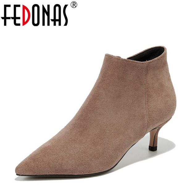 women ankle boots cow suede autumn winter warm high heels shoes woman office lady elegant pointed toe quality pumps, Black
women ankle boots cow suede autumn winter warm high heels shoes woman office lady elegant pointed toe quality pumps, Black
