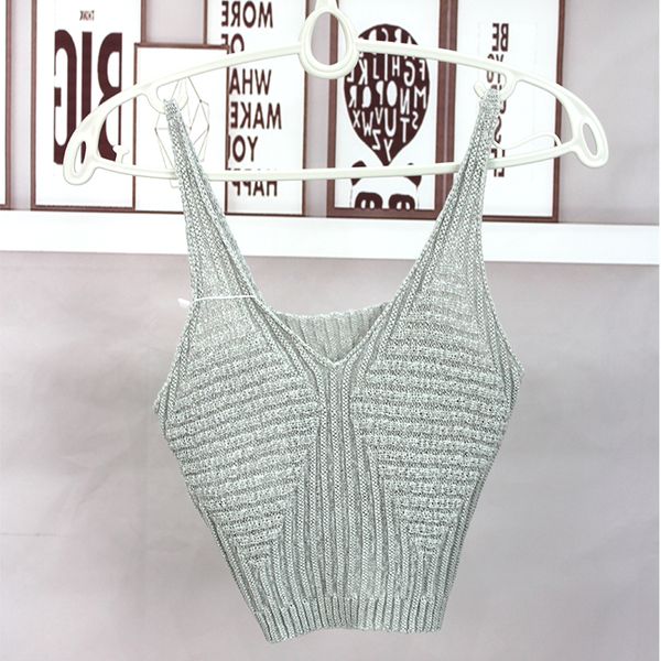 women's tanks knitted suspender vest slim sleeve v-neck versatile bottom, White
women's tanks knitted suspender vest slim sleeve v-neck versatile bottom, White