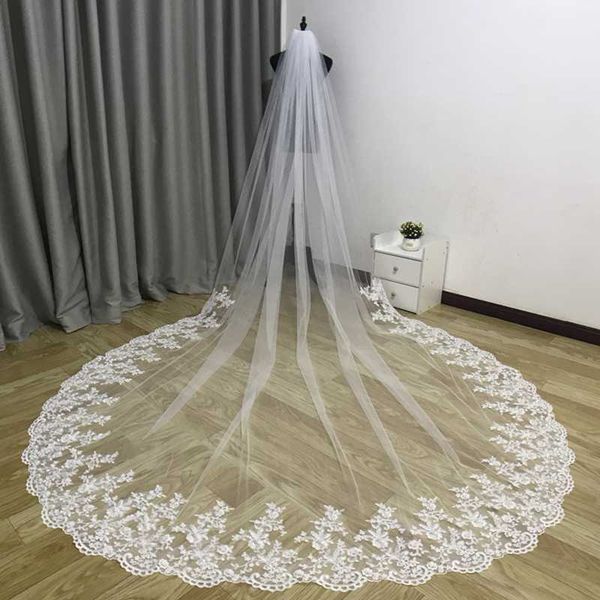 bridal veils real pos tulle applique cathedral wedding bride veil white ivory hand stitched metal comb, Black
bridal veils real pos tulle applique cathedral wedding bride veil white ivory hand stitched metal comb, Black