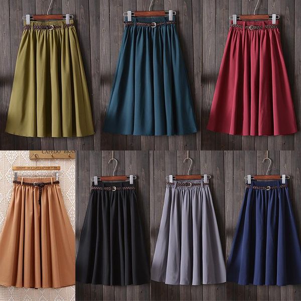 skirts 2021 knee length midi summer skirt women with belt korean ladies blue black red high waist pleated school female
skirts 2021 knee length midi summer skirt women with belt korean ladies blue black red high waist pleated school female