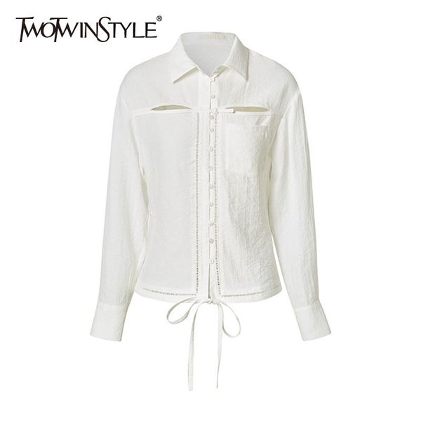 hollow out white blouse for women lapel long sleeve minimalist casual shirt female fashion clothing tide 210423
hollow out white blouse for women lapel long sleeve minimalist casual shirt female fashion clothing tide 210423