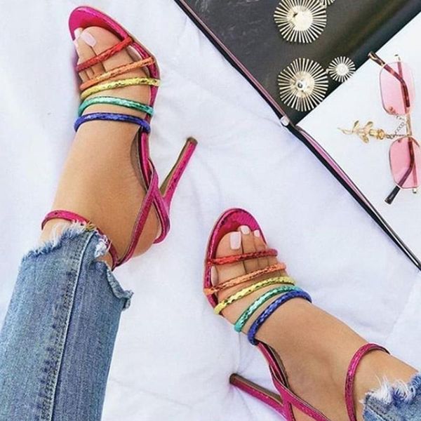 dress shoes summer high heels women sandals gladiator multicolor open toe ladies stiletto ankle strap party zapatos mujer, Black
dress shoes summer high heels women sandals gladiator multicolor open toe ladies stiletto ankle strap party zapatos mujer, Black