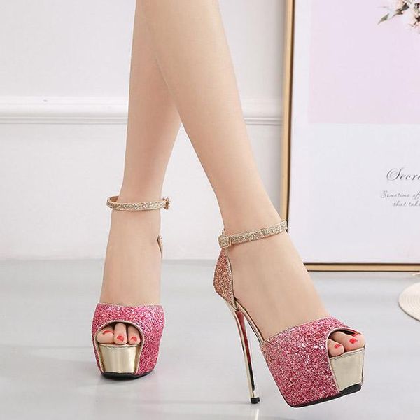 sequined pump high heel shoes for women stilletto sandals platform peep toe ankle strap party wedding runway, Black
sequined pump high heel shoes for women stilletto sandals platform peep toe ankle strap party wedding runway, Black