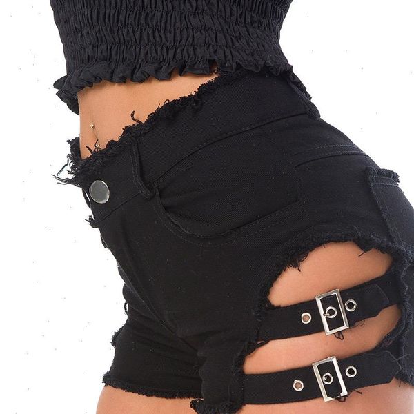 fashion high waist vintage slim womens shorts slit quality black summer, White;black
fashion high waist vintage slim womens shorts slit quality black summer, White;black