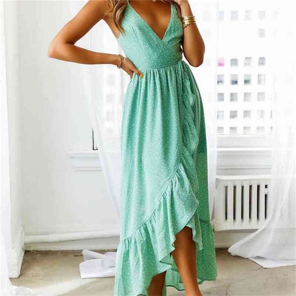 puwd casual woman mint green ruffles lacing vest dress summer fashion ladies dot print es female backless 210522, Black;gray
puwd casual woman mint green ruffles lacing vest dress summer fashion ladies dot print es female backless 210522, Black;gray