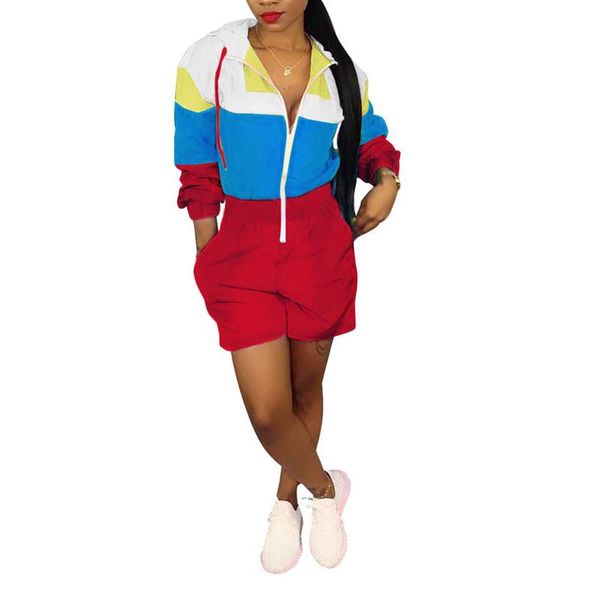 women's jumpsuits & rompers arrivals 2021 street fashion color block jumpsuit front zipper down long sleeve windbreaker style romper wh, Black;white
women's jumpsuits & rompers arrivals 2021 street fashion color block jumpsuit front zipper down long sleeve windbreaker style romper wh, Black;white