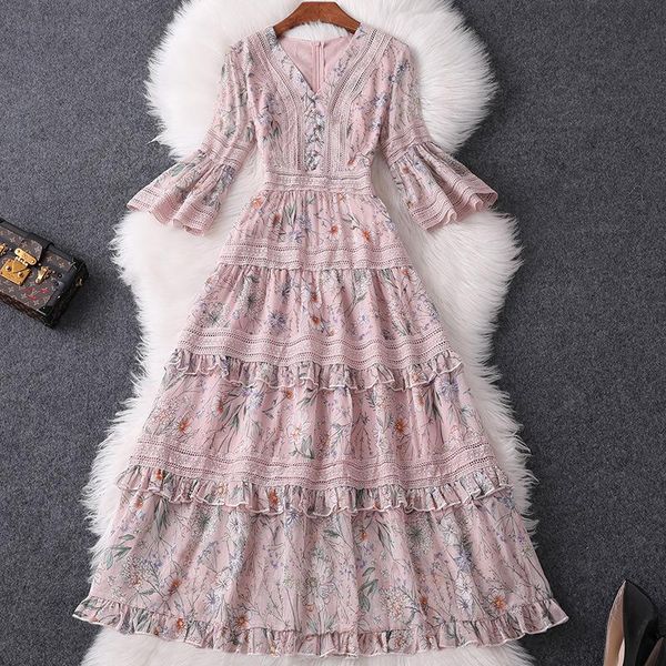 casual dresses women floral print midi summer dress chiffon flare sleeve hollow out tiered sweet, Black;gray
casual dresses women floral print midi summer dress chiffon flare sleeve hollow out tiered sweet, Black;gray