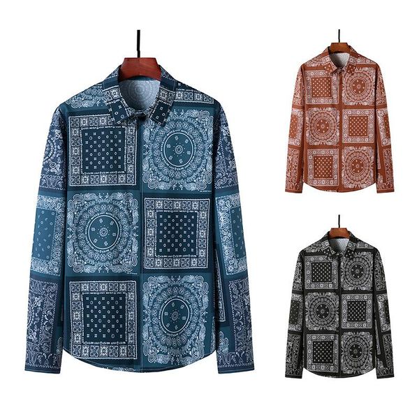 autumn men's hip-hop long sleeve shirt classic pattern fashion printing casual plus loose trendy high-quality shirts, White;black
autumn men's hip-hop long sleeve shirt classic pattern fashion printing casual plus loose trendy high-quality shirts, White;black