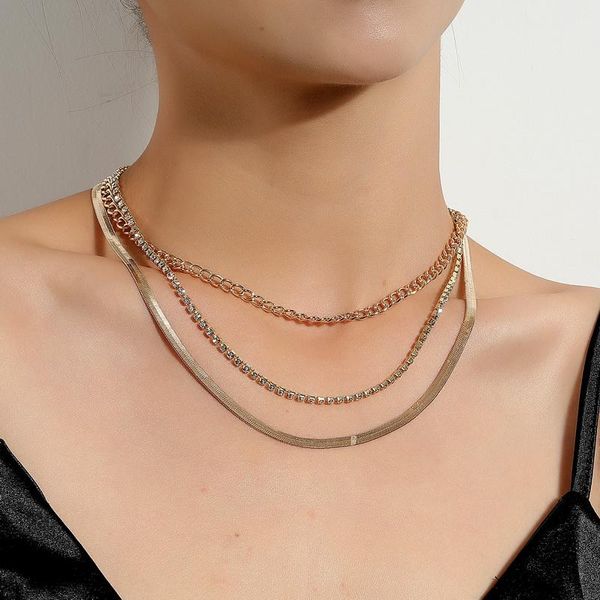 chains elegant multilayer rhinestone choker necklace for women vintage punk geometric clavicle colar jewelry gift, Silver
chains elegant multilayer rhinestone choker necklace for women vintage punk geometric clavicle colar jewelry gift, Silver