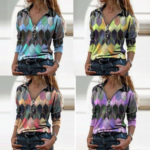 women's blouses & shirts womens and femme for women blouse zippers v-neck spring casual female shirt long sleeves, White
women's blouses & shirts womens and femme for women blouse zippers v-neck spring casual female shirt long sleeves, White