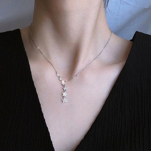 pendant necklaces the niche design feels collarbone chain tassel female stars contracted five-pointed star, Silver
pendant necklaces the niche design feels collarbone chain tassel female stars contracted five-pointed star, Silver