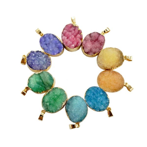 pendants oval natural gem crystal charms druzy drop pendulum chakra stone for jewelry making 16mmx20mm, Black
pendants oval natural gem crystal charms druzy drop pendulum chakra stone for jewelry making 16mmx20mm, Black
