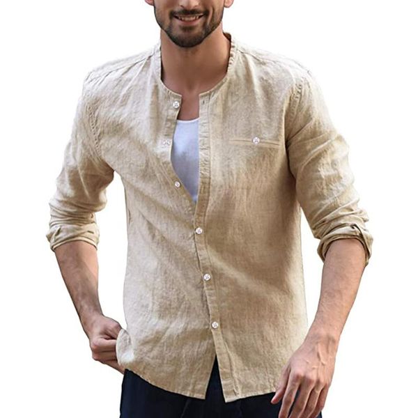 men's casual shirts cotton linen blouse long sleeve fashion autumn spring handsome men shirt, White;black
men's casual shirts cotton linen blouse long sleeve fashion autumn spring handsome men shirt, White;black