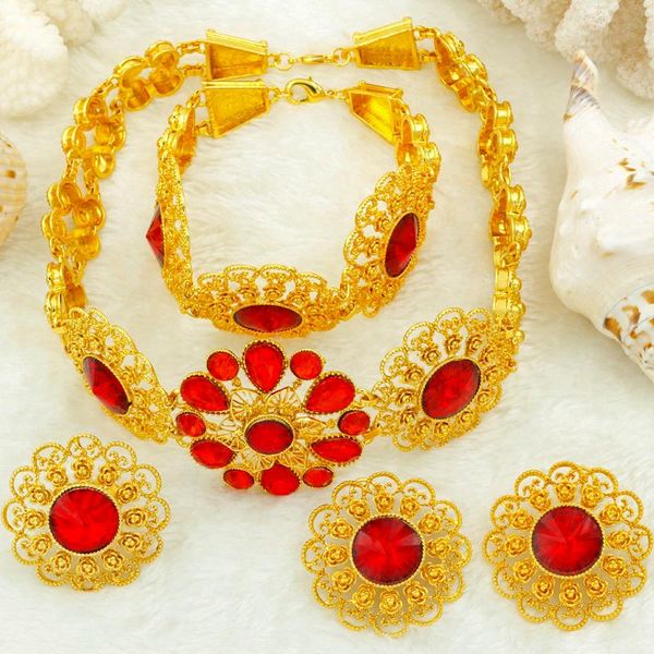 earrings & necklace dubai gold jewelry sets bead luxury alloy material exaggerated big fashion woman bride set, Silver
earrings & necklace dubai gold jewelry sets bead luxury alloy material exaggerated big fashion woman bride set, Silver