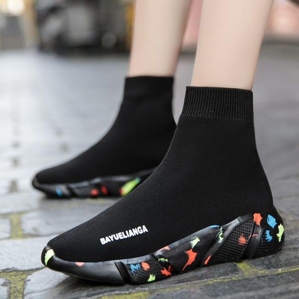 boots breathable ankle boot women socks shoes female sneakers casual elasticity wedge platform zapatillas mujer soft sole, Black
boots breathable ankle boot women socks shoes female sneakers casual elasticity wedge platform zapatillas mujer soft sole, Black