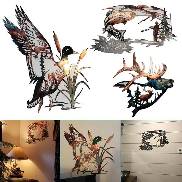 decorative objects & figurines solo mallard hunting trout fishing scene metal wall art animal shape decal vivid decoration for home fhj889
decorative objects & figurines solo mallard hunting trout fishing scene metal wall art animal shape decal vivid decoration for home fhj889