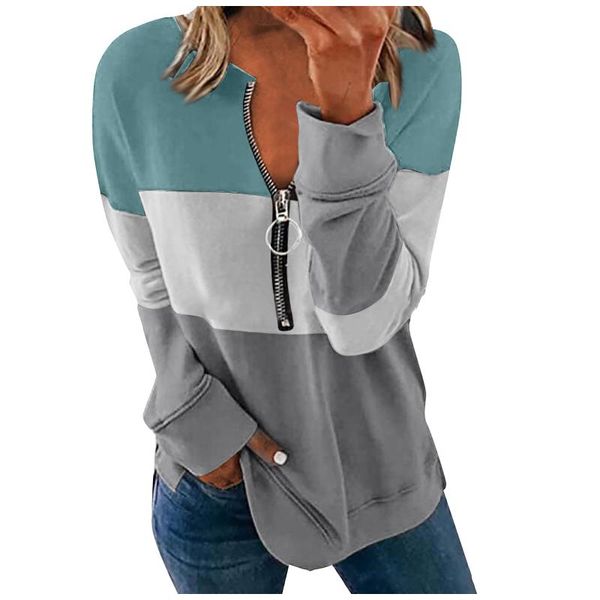 women's hoodies & sweatshirts 2021 autumn women sweatshirt casual zipper v neck patchwork long sleeve pulloves streetwear vintage swea, Black
women's hoodies & sweatshirts 2021 autumn women sweatshirt casual zipper v neck patchwork long sleeve pulloves streetwear vintage swea, Black