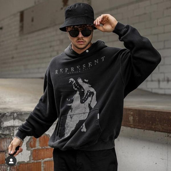 men's hoodies & sweatshirts 2021 autumn print men sweatshirt loose high street women fashion elegant cotton casual pullovers t1266, Black
men's hoodies & sweatshirts 2021 autumn print men sweatshirt loose high street women fashion elegant cotton casual pullovers t1266, Black