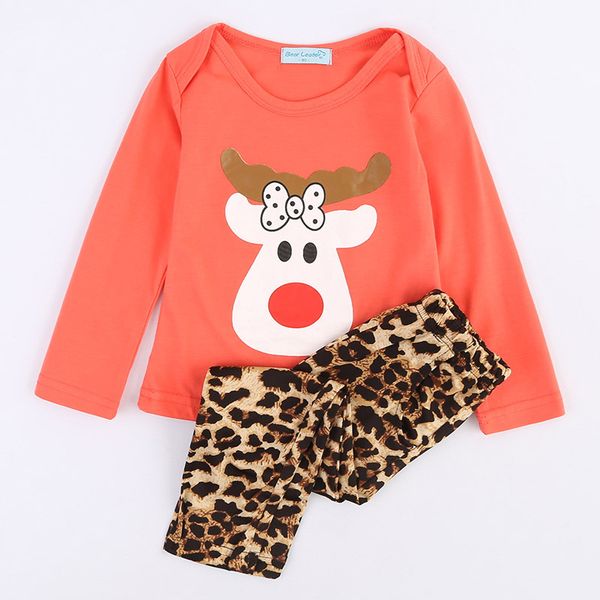 2021 spring and autumn new girls elk print leopard trousers two piece suit, White
2021 spring and autumn new girls elk print leopard trousers two piece suit, White