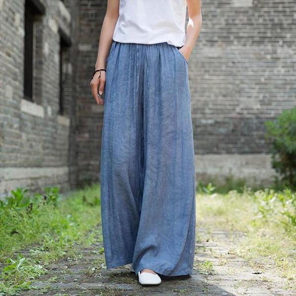 autumn full length retro womens capris elastic waist tie dye wide leg pants loose comfortable all match women lace up, Black;white
autumn full length retro womens capris elastic waist tie dye wide leg pants loose comfortable all match women lace up, Black;white