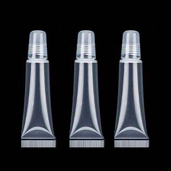 storage bottles & jars 10pcs 8/10/15ml empty lip gloss tubes transparent soft container packing material girls cosmetics diy tools refillabl