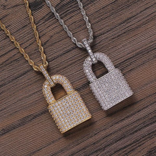 hip hop full cz stone paved bling iced out lock pendants necklaces for men rapper jewelry drop pendant, Silver
hip hop full cz stone paved bling iced out lock pendants necklaces for men rapper jewelry drop pendant, Silver