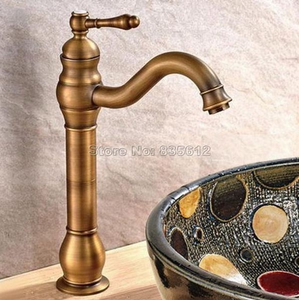 bathroom sink faucets retro style antique brass single hole deck mounted basin faucet handle vessel mixer taps wnf301
bathroom sink faucets retro style antique brass single hole deck mounted basin faucet handle vessel mixer taps wnf301