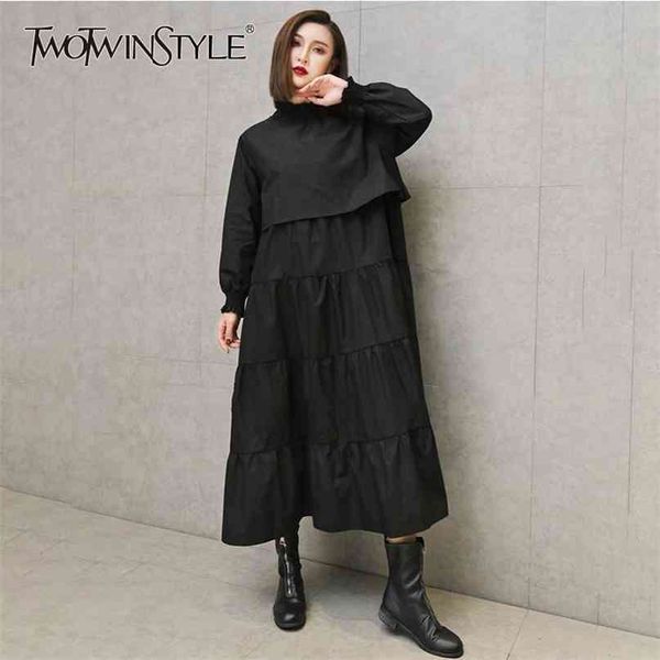 oversized black dress female ruffle collar long sleeve ankle length dresses for women casual fashion autumn 210520, Black;gray
oversized black dress female ruffle collar long sleeve ankle length dresses for women casual fashion autumn 210520, Black;gray