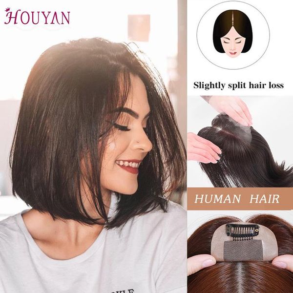 synthetic wigs houyan natural color human hair hand-made hairpiece piece accessorics for less women daily use, Black
synthetic wigs houyan natural color human hair hand-made hairpiece piece accessorics for less women daily use, Black