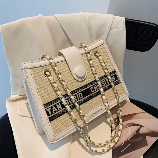 fashion bag summer new creative personalized woven contrast letter chain women's one shoulder handbags premium
fashion bag summer new creative personalized woven contrast letter chain women's one shoulder handbags premium