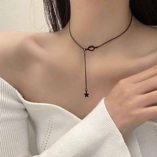 pendant necklaces xialuoke fashion geometric black star for women bohemia short clavicle chain lady jewelry accessories, Silver
pendant necklaces xialuoke fashion geometric black star for women bohemia short clavicle chain lady jewelry accessories, Silver