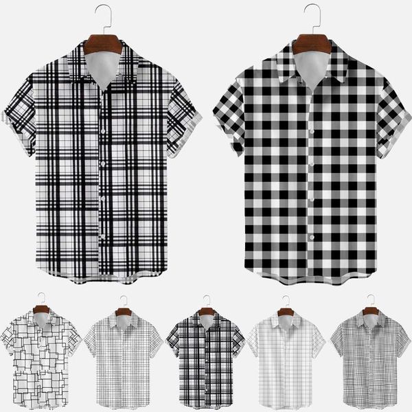 men's casual shirts bababuy 2021 plus size buttons short sleeve plaid summer hawaiian holiday beach, White;black
men's casual shirts bababuy 2021 plus size buttons short sleeve plaid summer hawaiian holiday beach, White;black