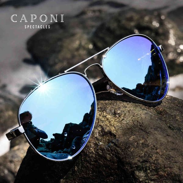 sunglasses fashion caponi blue mirror for men 100% polarized pilot driving men's glasses uv ray cut 2021 shades cp3110, White;black
sunglasses fashion caponi blue mirror for men 100% polarized pilot driving men's glasses uv ray cut 2021 shades cp3110, White;black