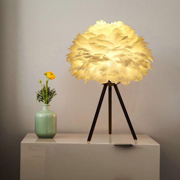 table lamps feather shade metal lamp bedside desk vintage night light christmas decor soft bedroom study room white 90-260v
table lamps feather shade metal lamp bedside desk vintage night light christmas decor soft bedroom study room white 90-260v