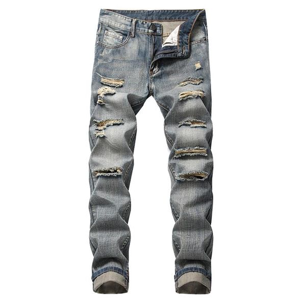 men's jeans destroyed motorcycle ripped light blue slim straight denim fashion
men's jeans destroyed motorcycle ripped light blue slim straight denim fashion