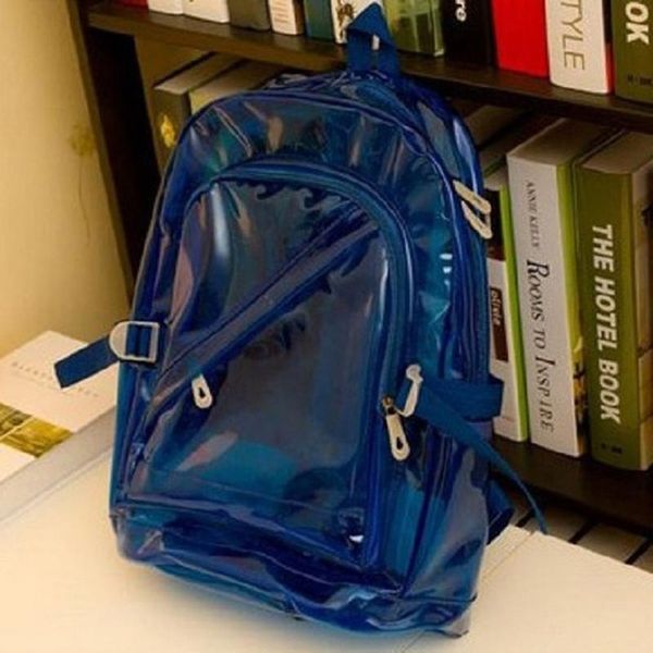 backpack transparent pvc girls shoulder bag fashion solid zipper teenager students bags fluorescent color plastic
backpack transparent pvc girls shoulder bag fashion solid zipper teenager students bags fluorescent color plastic