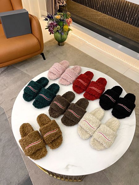 furry slide slipper sandals 2021 designer luxury women wool leather sandal political campaign logo embroidery slippers comfortable with box, Black
furry slide slipper sandals 2021 designer luxury women wool leather sandal political campaign logo embroidery slippers comfortable with box, Black