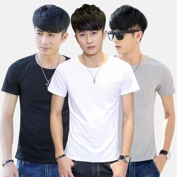 men's t-shirts summer pure white round neck short sleeve t-shirt cotton solid color fashion bottom coat, White;black
men's t-shirts summer pure white round neck short sleeve t-shirt cotton solid color fashion bottom coat, White;black