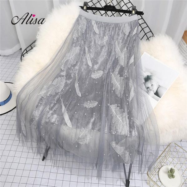 skirts 2021 autumn ladies fashion nail bead embroidery high waist velvet skirt elegant women slim a-line party long, Black
skirts 2021 autumn ladies fashion nail bead embroidery high waist velvet skirt elegant women slim a-line party long, Black
