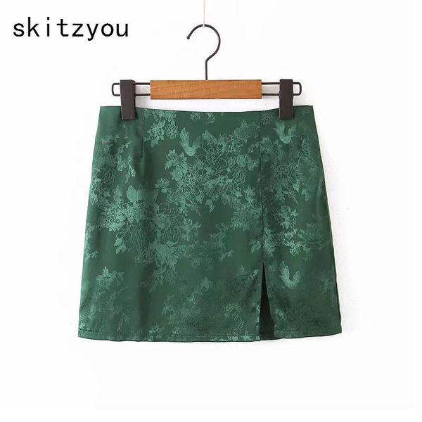 skirts skitzyou chinese style satin jacquard weave summer women high waist oprn fork pink black green vintage mini
skirts skitzyou chinese style satin jacquard weave summer women high waist oprn fork pink black green vintage mini
