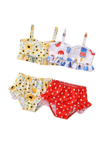 one-pieces 2 pcs infant bathing suits, baby girls sunflower/cartoon print ruffle camisole + swimming bottoms 1-6t, Black
one-pieces 2 pcs infant bathing suits, baby girls sunflower/cartoon print ruffle camisole + swimming bottoms 1-6t, Black