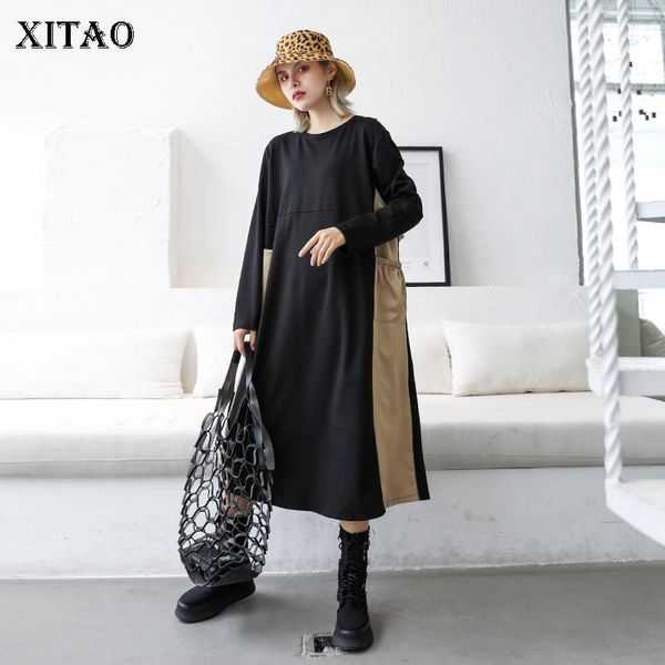 casual dresses xitao patchwork hit color plus size midi dress pocket pleated vintage women clothes 2021 fashion pullover autumn gcc1603, Black;gray
casual dresses xitao patchwork hit color plus size midi dress pocket pleated vintage women clothes 2021 fashion pullover autumn gcc1603, Black;gray