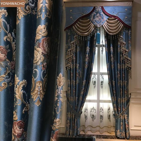 custom curtain luxury american pastoral jacquard bedroom french blue thick cloth blackout valance tulle panel c669 & drapes
custom curtain luxury american pastoral jacquard bedroom french blue thick cloth blackout valance tulle panel c669 & drapes