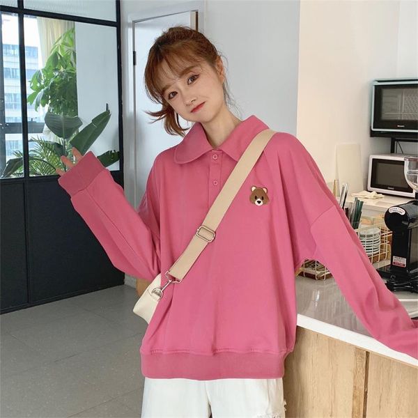 women's hoodies & sweatshirts japanese harajuku ulzzang bear embroidered long sleeve sweatshirt female korean kawaii clothing for women, Black
women's hoodies & sweatshirts japanese harajuku ulzzang bear embroidered long sleeve sweatshirt female korean kawaii clothing for women, Black