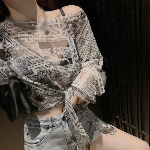 women's t-shirt mesh sunscreen women print crop t-shirts s long sleeve thin section tee shirts summer wear tees, White
women's t-shirt mesh sunscreen women print crop t-shirts s long sleeve thin section tee shirts summer wear tees, White